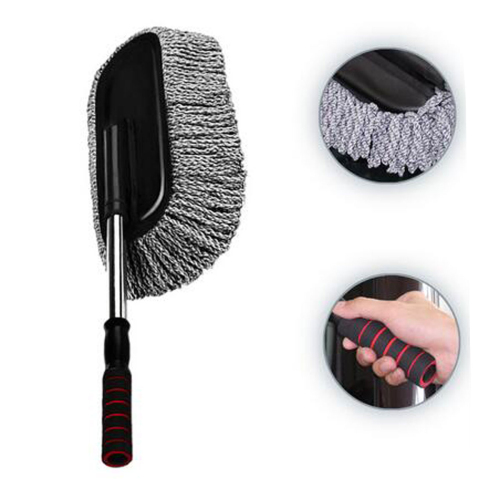 Thickening Dust Brush Telescopic Handle Cleaner Retractable Wax Mop Car Wax Sweep Duster Clean Brush
