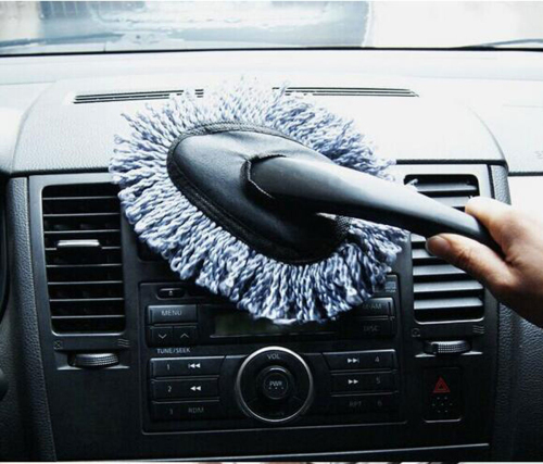 Mini Car Wax Brush Dusting Tool Multi-functional Duster Long Hand Nanometter Cotton Wax Duster
