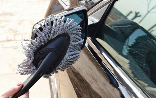 Mini Car Wax Brush Dusting Tool Multi-functional Duster Long Hand Nanometter Cotton Wax Duster