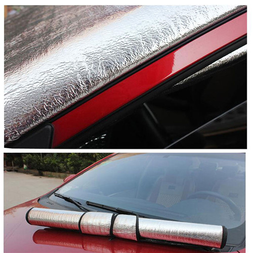 Foldable Auto Care Car Front Windshield Sunshade Cotton and Aluminum Foil Rear Sun Shade