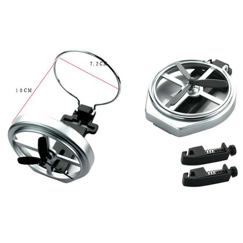 Car Holder Car Air Outlet Air Vent Mount Drink Rack Mount Folding Cup Holder Stand with Mini Fan