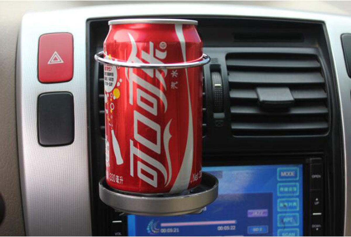 Car Holder Car Air Outlet Air Vent Mount Drink Rack Mount Folding Cup Holder Stand with Mini Fan