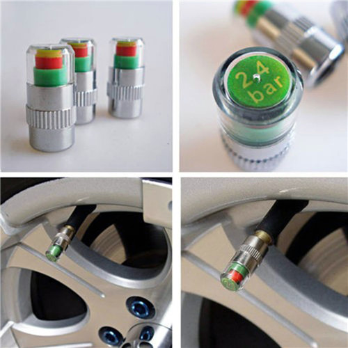 Car Tire Pressure Gauge Air Pressure Gauge Tire Pressure Monitoring Warning Valve Cap