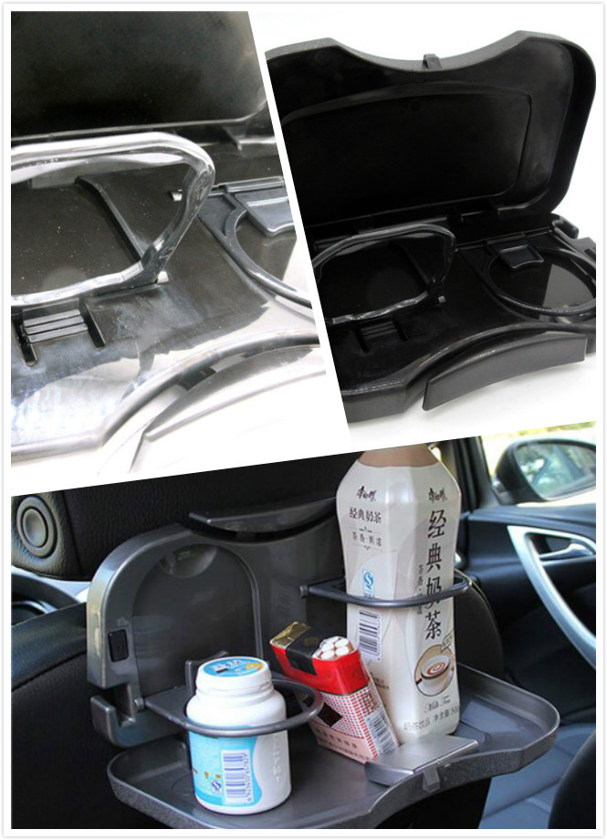 Folding Car Drinks Holders Car Back Seat Drinks Food Cup Tray Car Restaurant Table Car Accessories