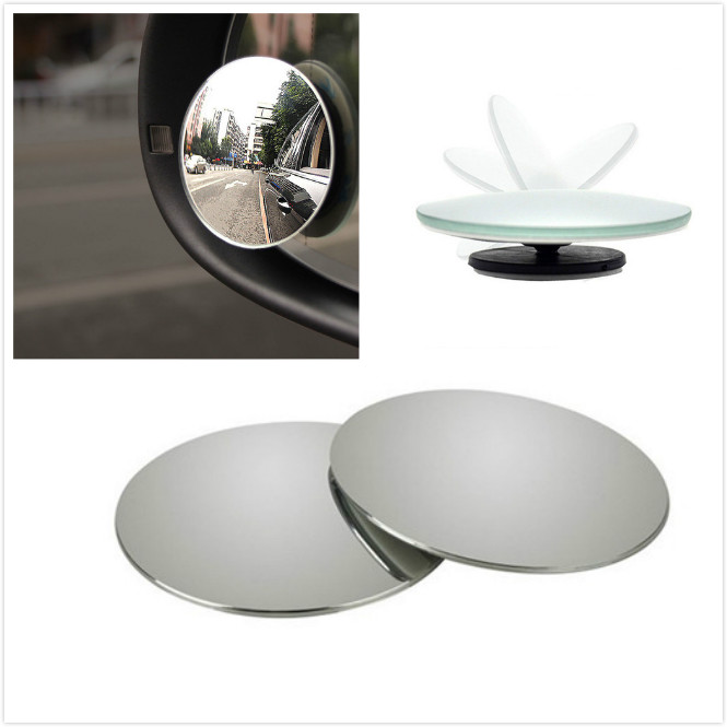 Universal Adjustable Car 360 Degrees Wide-angle Lens Mirror Small Round Blind Spot