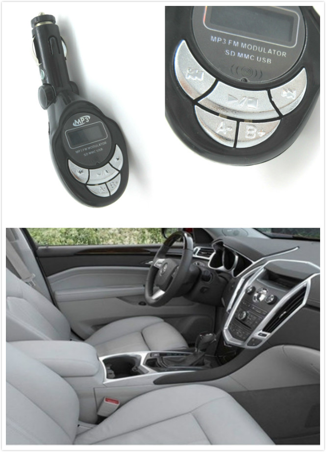 Auto Kit Cigarette FM Transmitter Modulator With USB Port &amp; SD Card Slot Wireless Car MP3 Player