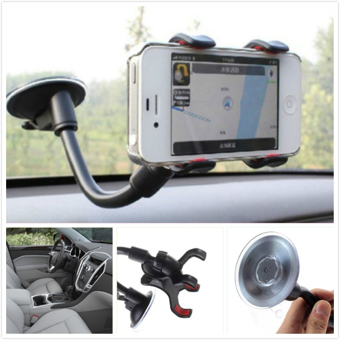 Adjustable 360 Degree Rotating Car Holder Car Windshield Mount Holder Stand Bracket for Phone