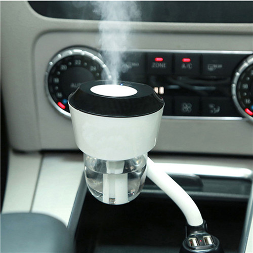 2 in 1 Dual USB Car Air Freshener Humidifier Aromatherapy Essential Oil Diffuser