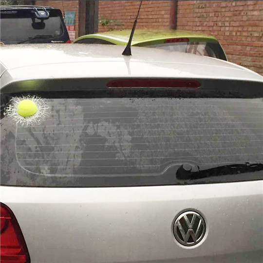 Funny 3D Car Sticker Golf/Green Tennis/ Baseball Hit Window