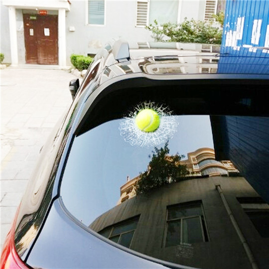 Funny 3D Car Sticker Golf/Green Tennis/ Baseball Hit Window