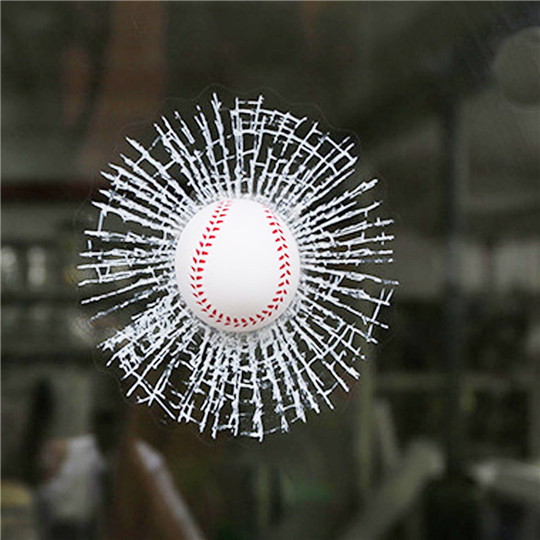 Funny 3D Car Sticker Golf/Green Tennis/ Baseball Hit Window