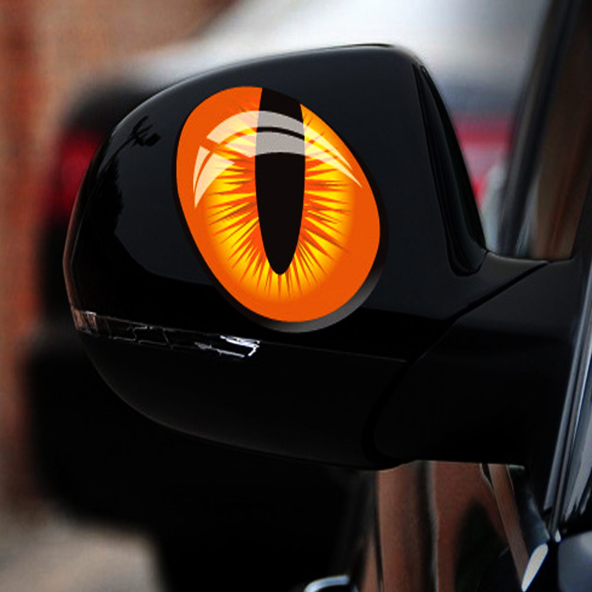 3D Funny Reflective Cat Eyes Car Stickers Truck Head Engine Rearview Mirror Window  Decal Graphics