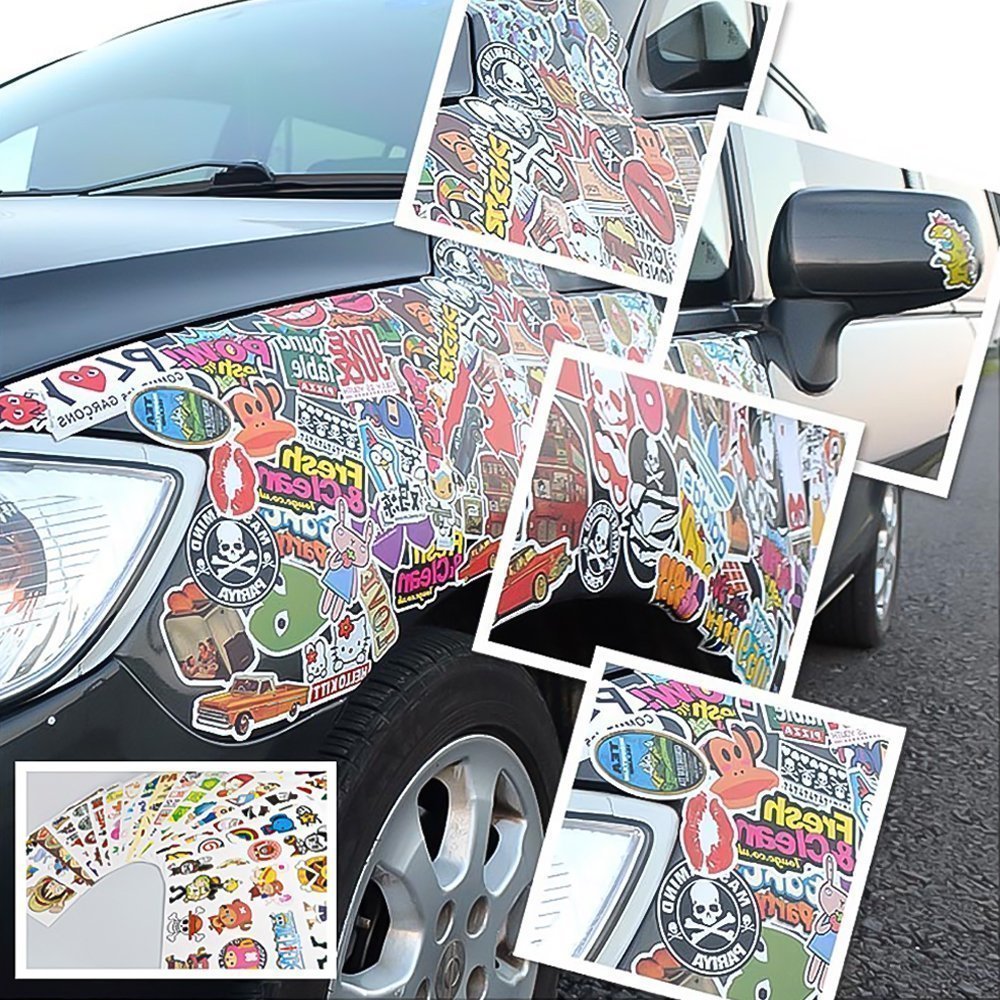 100 Car Stickers Motorcycle Bicycle Luggage Laptop Decal Graffiti Patches Skateboard Bumper Stickers