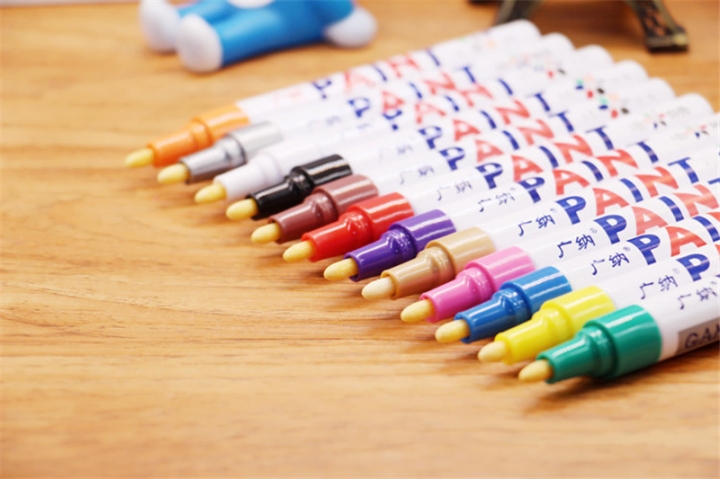 1PC Black Color Universal Waterproof Permanent Paint Marker Pen Car Tire Tire Tread Rubber Metal