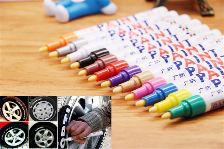 1PC Pink Color Universal Waterproof Permanent Paint Marker Pen Car Tire Tire Tread Rubber Metal