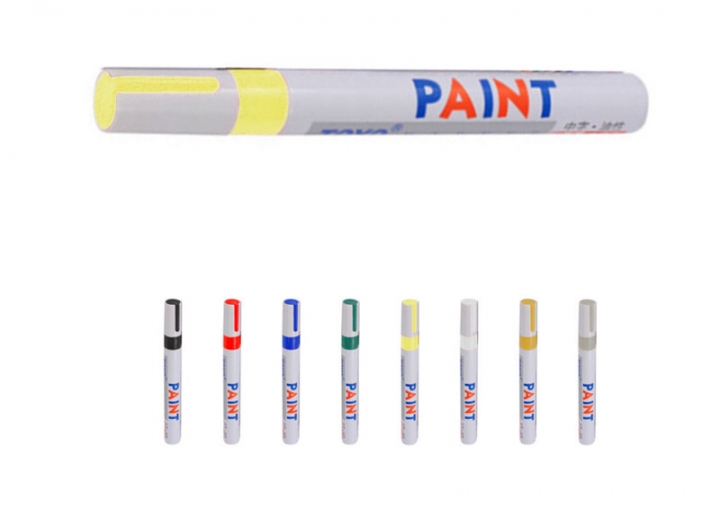 1PC Yellow Color Universal Waterproof Permanent Paint Marker Pen Car Tire Tire Tread Rubber Metal