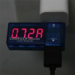 In-line Voltage Car USB Charger Doctor Current Voltmeter for Mobile Charger