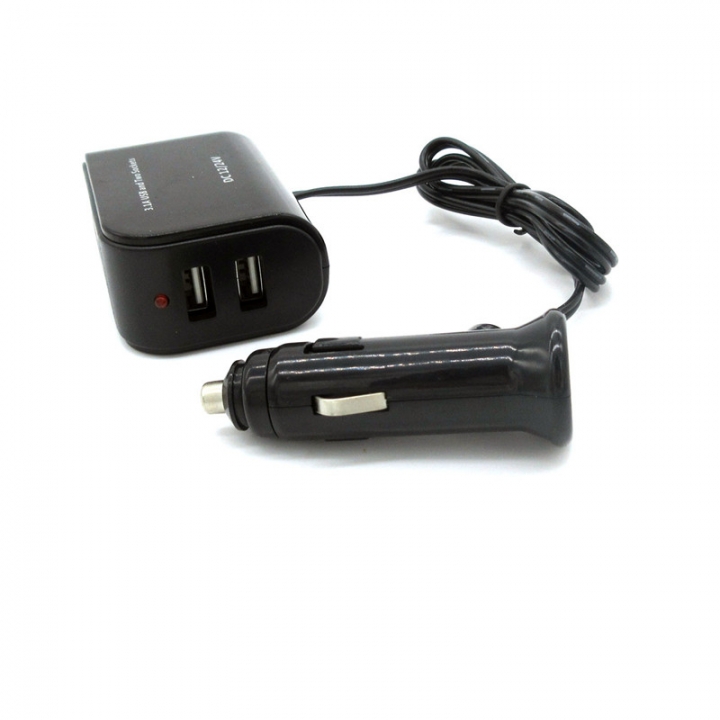 Universal 2 Sockets USB Quick Car Charger for Electronic Devices