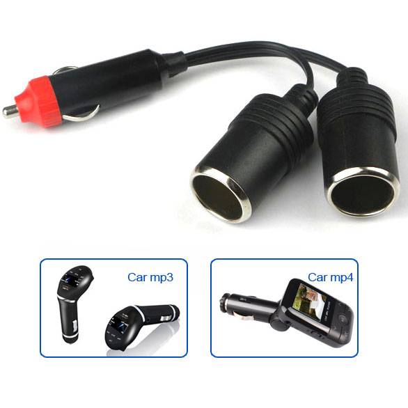 12V Dual Port Car Cigarette Lighter Power Charger Adapter Socket Splitter Female Socket