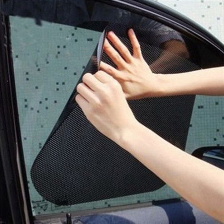2pcs/Pack Car Sun Shades Rear Window Cover Black PVC Sunshade Side Covers Shield Screen Visor