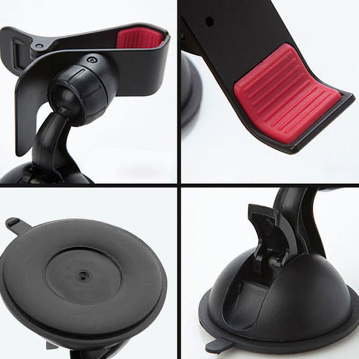 Black Full 360 degree Rotation Car Holder Bracket Suction Cup Kit Holder for Tenco/Huawei/Itel/Nokia