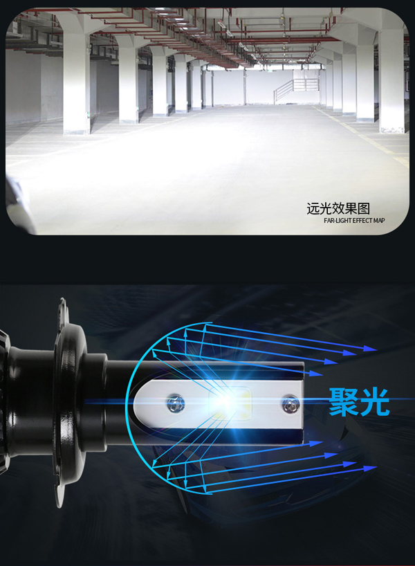 Universal 2PCS Car Headlight Bulbs 55W 8000LM Car Accessories Led Fog Light