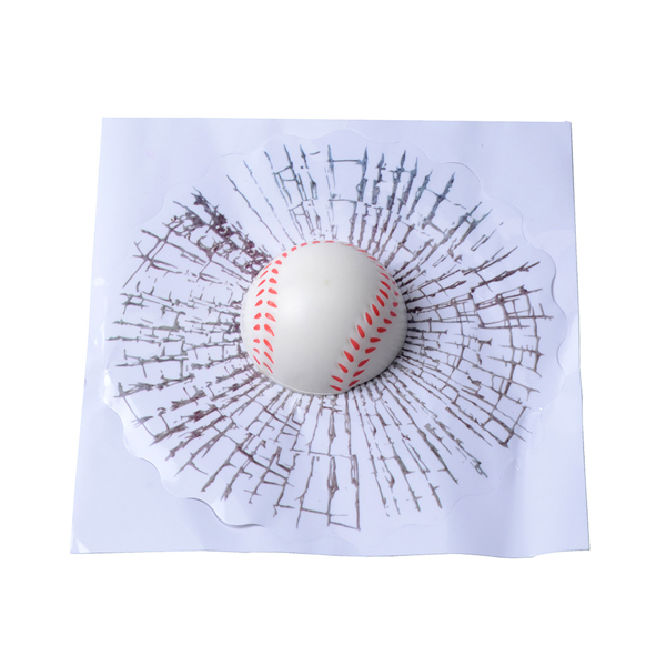 Funny 3D Stickers Car Sticker Ball Hits Car Window Sticker Self Adhesive Baseball Decal