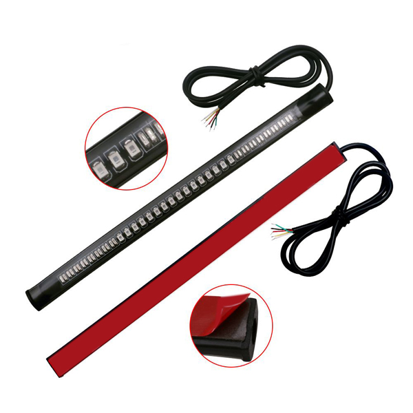 Flexible 48 LED Motorcycle Light Bar Strip Tail Turn Signal Tail Rear Brake Stop Lamp Brake Light