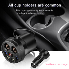 New 5V 3.1A Cup Power Car Socket Adapter Cigarette Lighter Splitter Car Charger