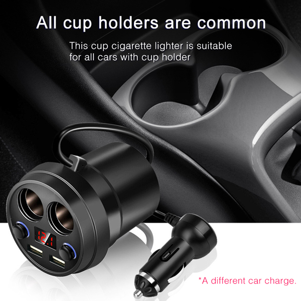 New 5V 3.1A Cup Power Car Socket Adapter Cigarette Lighter Splitter Car Charger