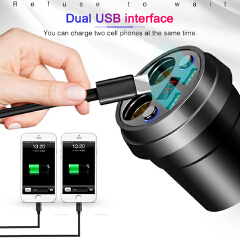New 5V 3.1A Cup Power Car Socket Adapter Cigarette Lighter Splitter Car Charger