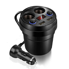 New 5V 3.1A Cup Power Car Socket Adapter Cigarette Lighter Splitter Car Charger
