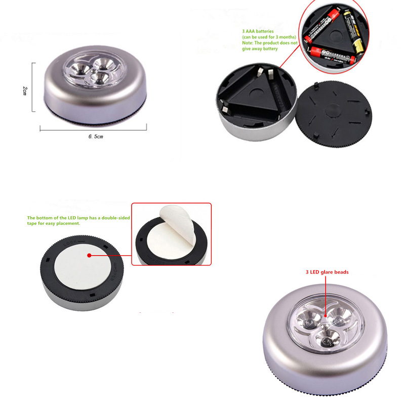 3LED Light Car Pat Light Rear Tail Light Camping Emergency Light