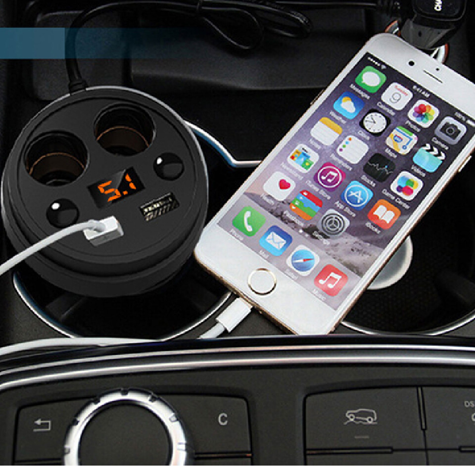 Car Socket Power Adapter 5V 3.1A Double USB Car Charger Cigarette Lighter Adapter Charger