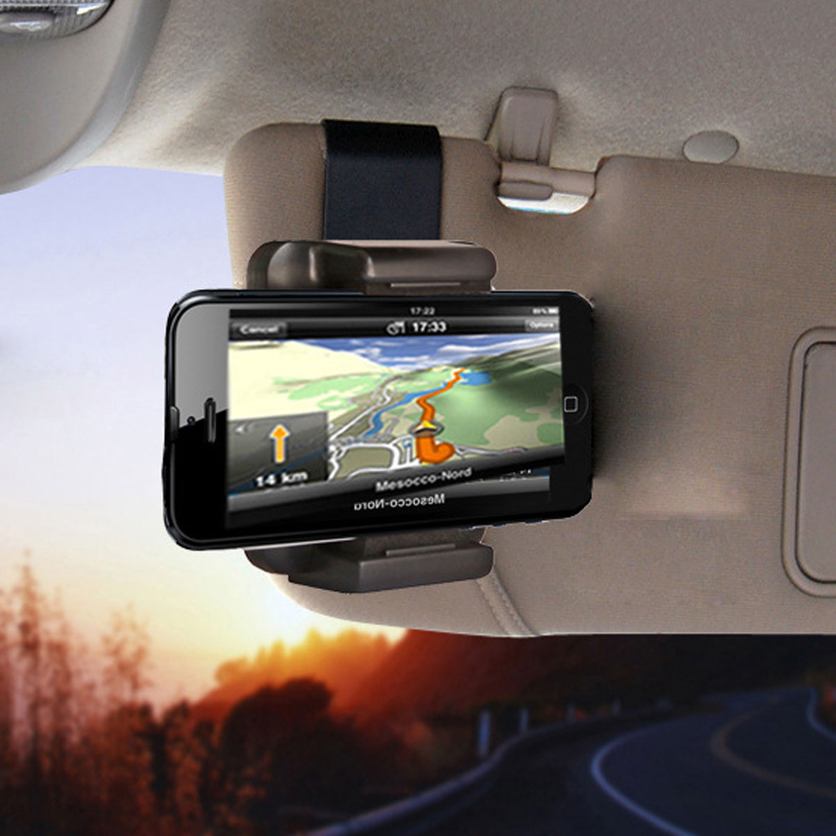 360° Rotation Wide Clamp Universal Car Holder for Cell Phones and Mini Tablets
