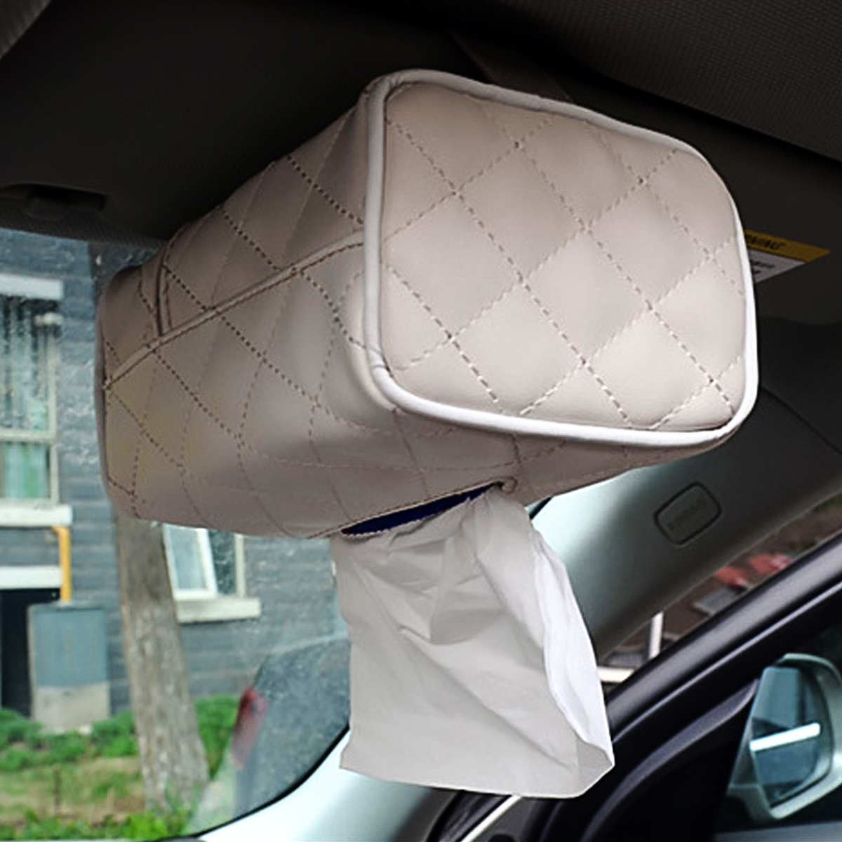 High Quality Leather  Fashionable Car Tissue Box Rectangle