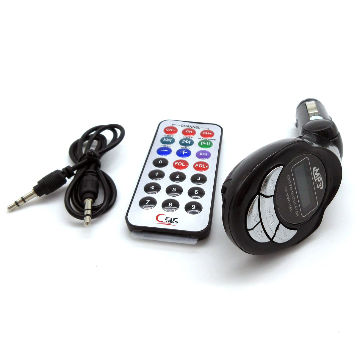 Auto Kit Cigarette FM Transmitter Modulator With USB Port &amp; SD Card Slot Wireless Car MP3 Player