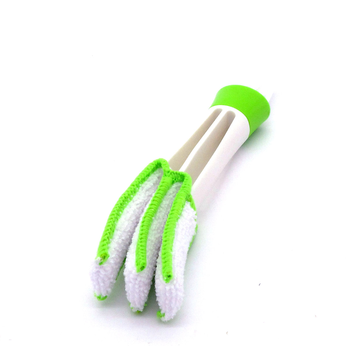 Green Double Slider Brush Dust Brush Multi-Purpose Car Air Conditioning Outlet Window Cleaning Brush