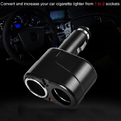 Car 12V Dual Car Cigar Lighter Charger Socket Splitter Car Cigar Lighter Adapter Double Slots