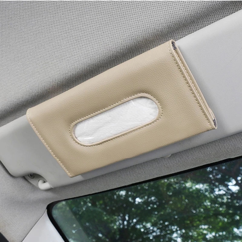 1Pc Car Tissue Box Towel Sets Auto Sun Visor Tissue Boxes Holder