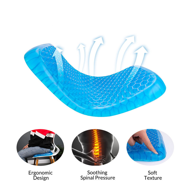 1 PC New  Breathable Ass Car Chair Cushion Ice Pad Gel Pad