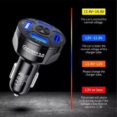 New 4 USB Car QC3.0 Charger 12-32V Cigarette Socket Lighter QC3.0 Fast Car Charger Power Adapter