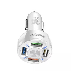New 4 USB Car QC3.0 Charger 12-32V Cigarette Socket Lighter QC3.0 Fast Car Charger Power Adapter