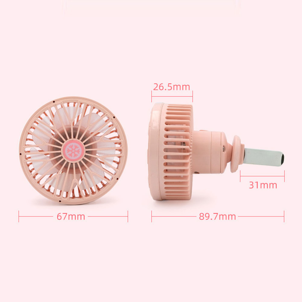 Universal Car Vent Fan Multi-function USB Interface Mini Fan Blade LED Lamp Car Fan