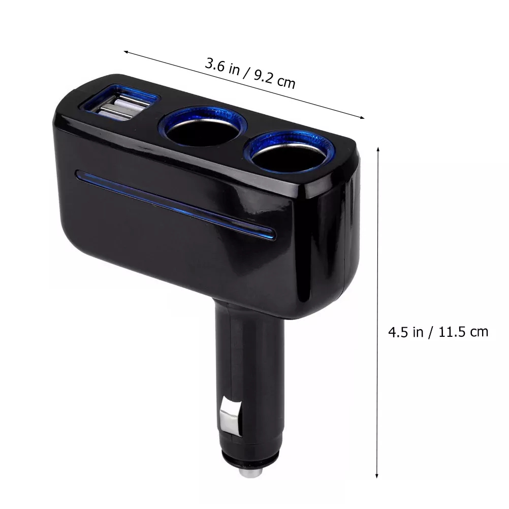 New Car Charger Dual USB Charger Vehicle Cigarette Lighter Car Supplies