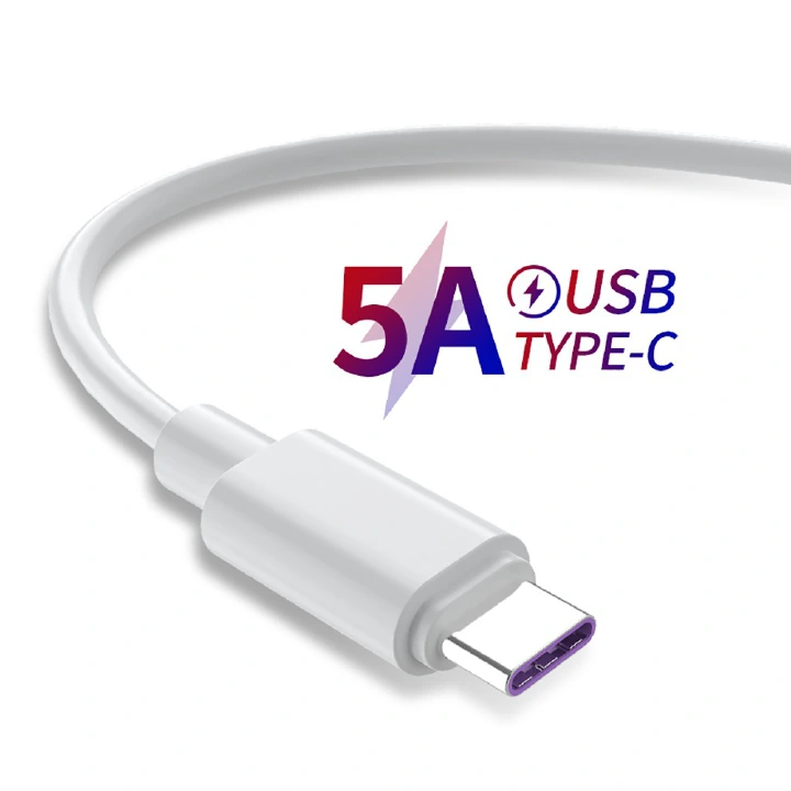 Fast Charge 5A USB Type C Cable Wire Mobile Phone USB C Cable For Samsung Huawei Tecno Infinix WHITE Charger Cable Cord