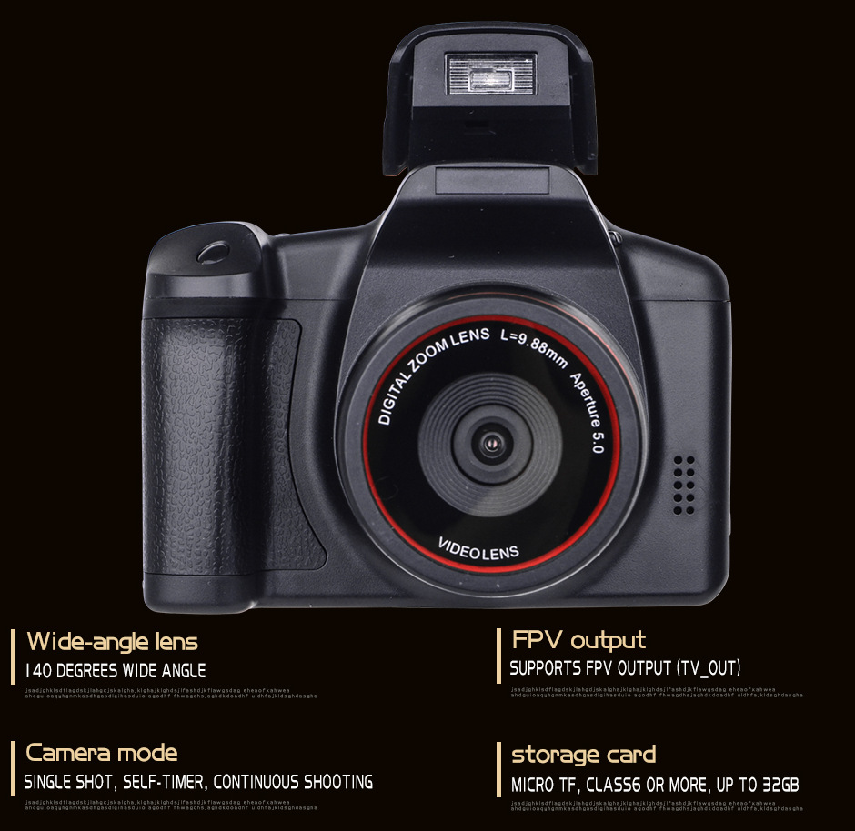 Digital cameras digital camera HD telephoto SLR camera fixed lens 16x zoom AV interface