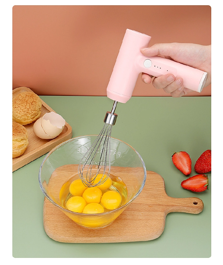 High-power USB electric egg beater rechargeable cream mixer home kitchen handheld mini stainless steel egg beater baking tool