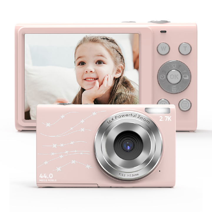 44 million pixel high-definition digital camera CMOS periscope electronic lens anti-shake support tf screen LCD camera selfie photography