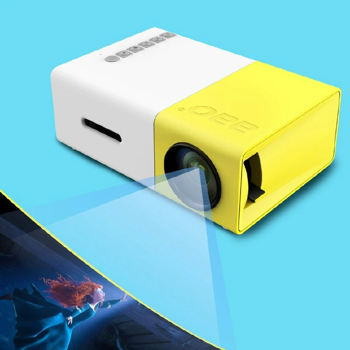YG300 LED Projector 1080P Home Theater Projector 400 Lumens USB Audio HDMI Compatible HD Media Player Full Screen Video